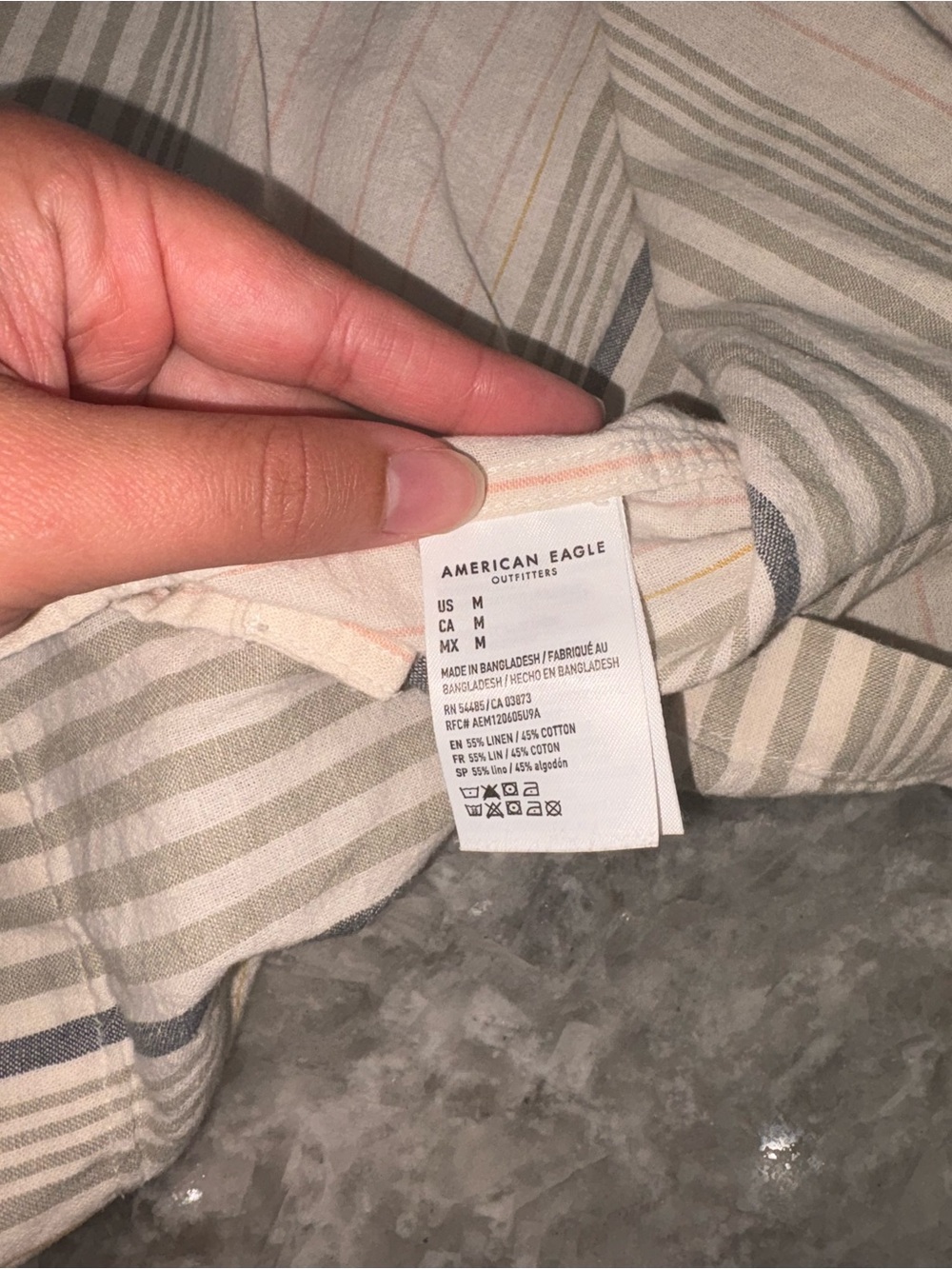 American Eagle Outfitters Poolside Striped Short-Sleeve Button-Down Shirt - Picture 4 of 8
